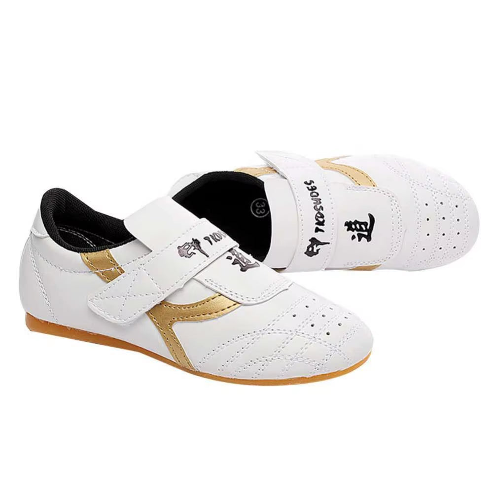 Unisex Boxing Taekwondo Shoes Faux Leather Breathable Taekwondo Martial Arts Karate Training Shoes Kung Fu Fighting Sneakers