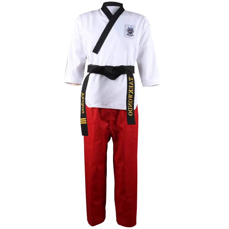 World Training Taekwondo Poomsae Dan Practice Doboks Junior Male&Female Senior Unisex Master Dan Taekwondo Uniforms Clothes Suit