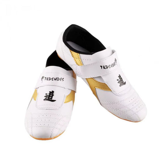 Unisex Faux Leather Breathable Taekwondo Martial Arts Karate Training Shoes Fit Boxing Kung Fu Taichi Competition Accessories