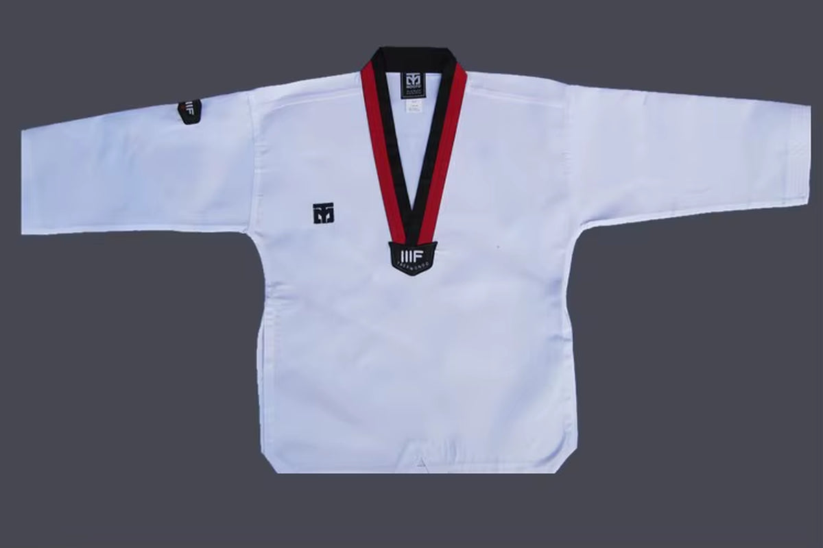 HOT Beginners Use Mooto Taekwondo Dobok Clothes Child Adult V-Neck MOOTO Taekwondo Suit Taekwondo Training Uniform Wholesale