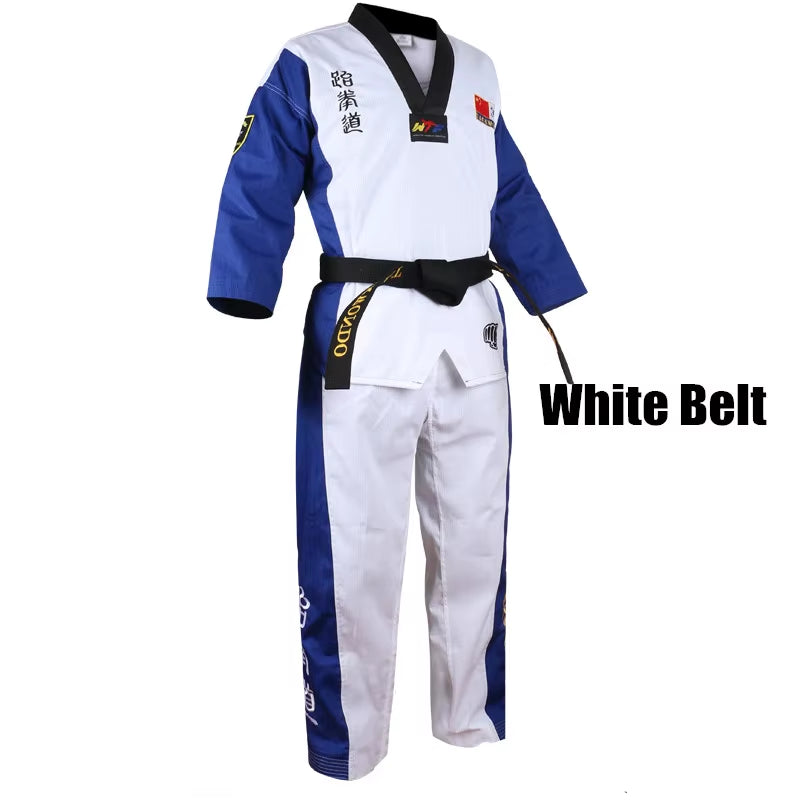 World Training Taekwondo Poomsae Dan Practice Doboks Junior Male&Female Senior Unisex Master Dan Taekwondo Uniforms Clothes Suit