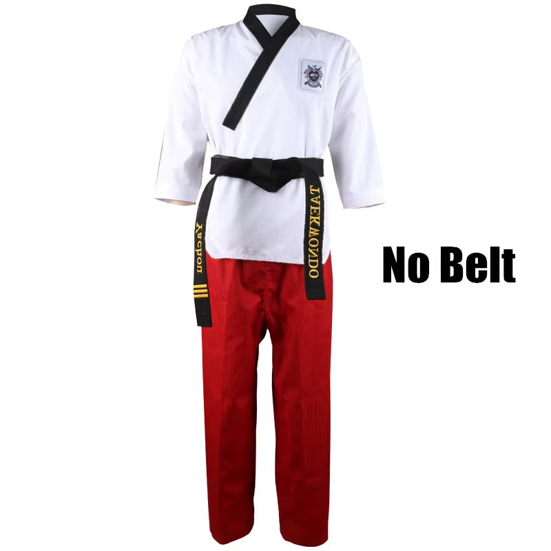 World Training Taekwondo Poomsae Dan Practice Doboks Junior Male&Female Senior Unisex Master Dan Taekwondo Uniforms Clothes Suit