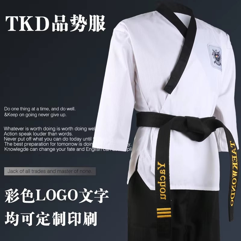 World Training Taekwondo Poomsae Dan Practice Doboks Junior Male&Female Senior Unisex Master Dan Taekwondo Uniforms Clothes Suit