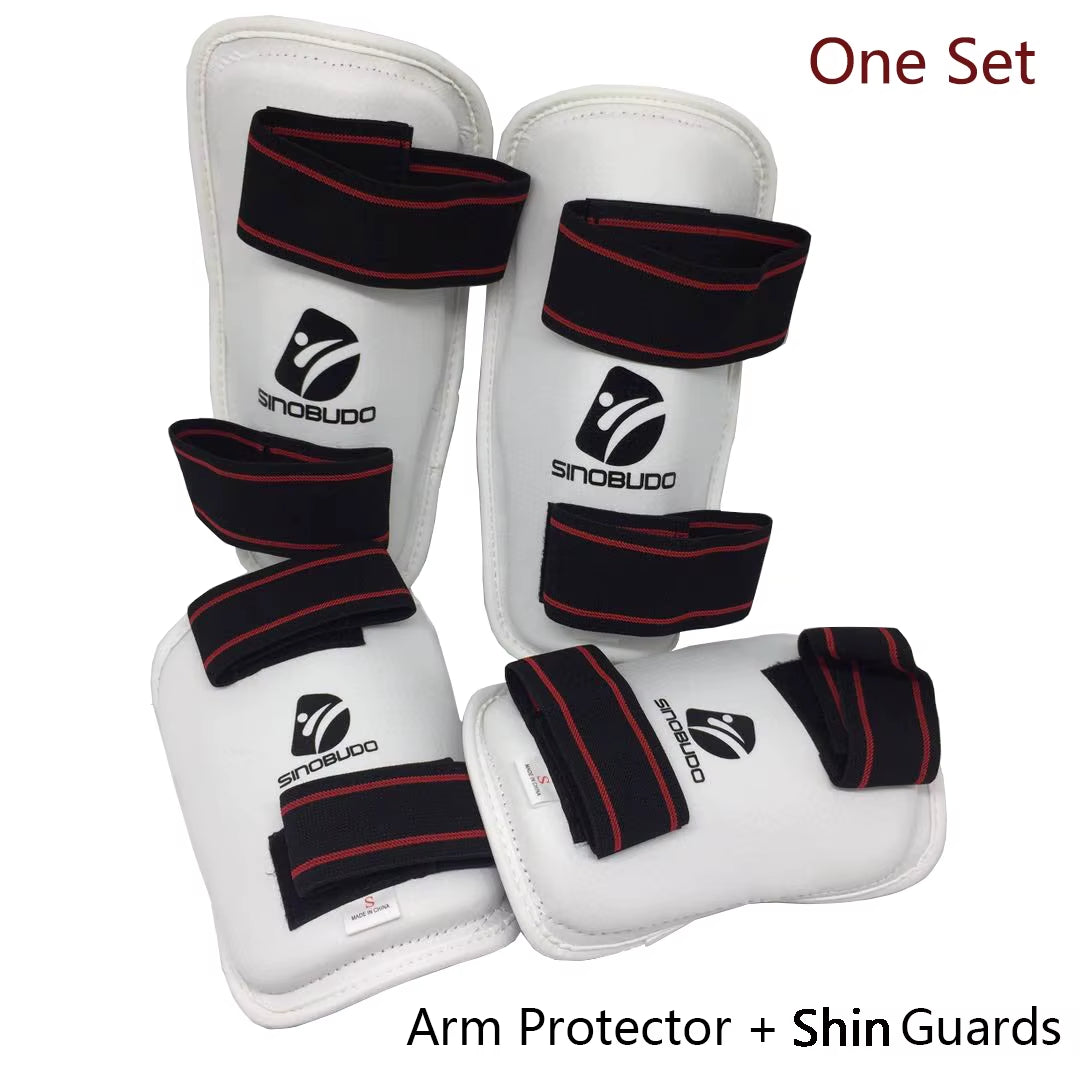 Professional WTF Taekwondo Arm Shin Protector Guard Boxing Sparring Sanda Taekwondo Boxing Leggings Arm Protector MMA Gear