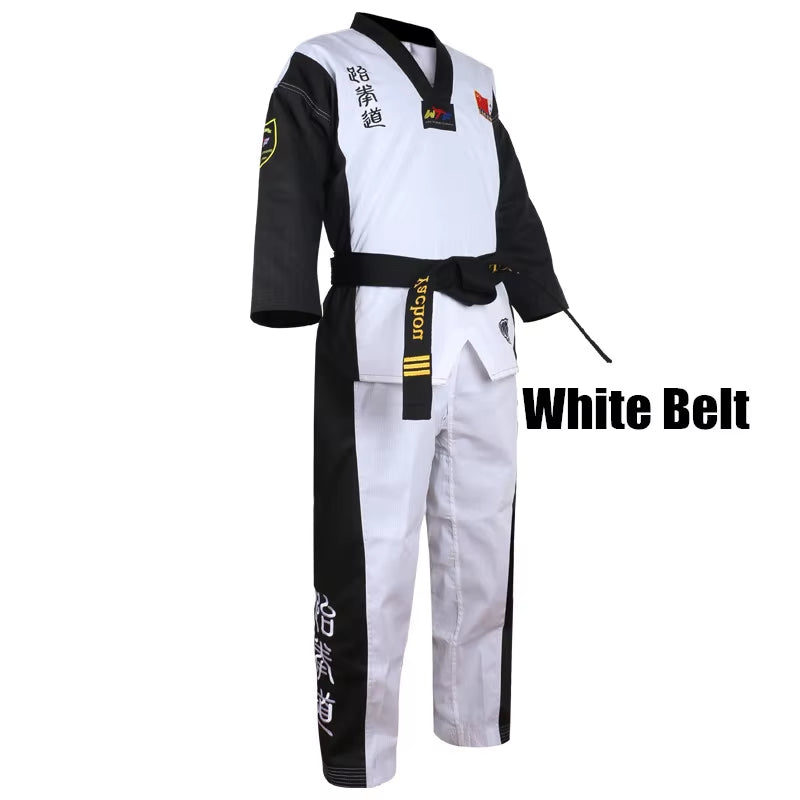 World Training Taekwondo Poomsae Dan Practice Doboks Junior Male&Female Senior Unisex Master Dan Taekwondo Uniforms Clothes Suit