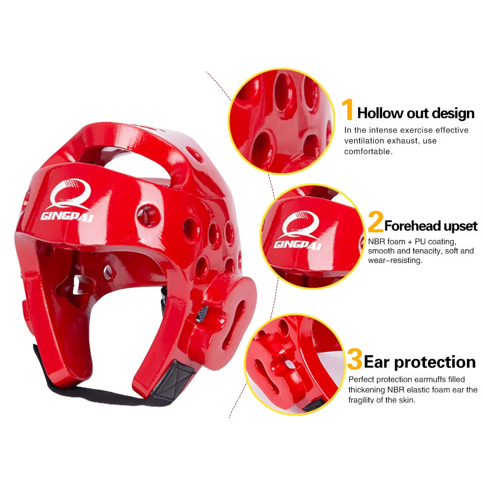 Taekwondo Helmet Sanda Kick Boxing Head Guard Headgear Protector Sparring Gear Helmet Karate Muay Thai Taekwondo Head Protection